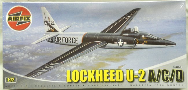 Airfix 1/72 Lockheed U-2A / U-2C / U-2D - U-2D 6512st Test Group ARDC USAF 1959 / U-2A 4080th SRW USAF 1960 / U-2C NASA Ames RC 1979, 04028 plastic model kit